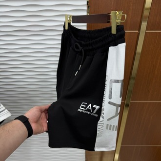 EA7 Yazlık Omuz Detaylı Siyah Takım