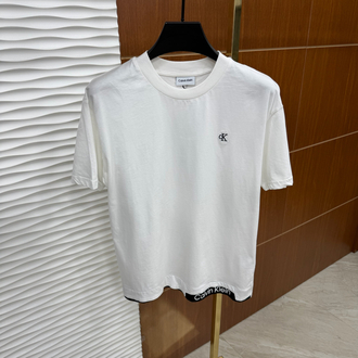 Calvin Klein Bel Baskılı 2 İthal Beyaz Tişört