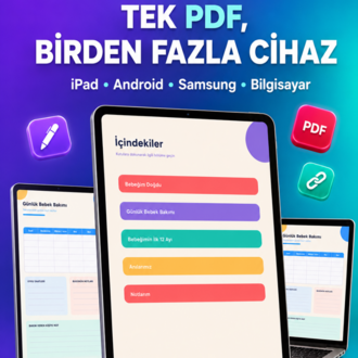 Bebeğimin İlk Yılı Dijital Ajanda – Hiperlinkli 31 Sayfa Bebek Bakım ve Gelişim Takip PDF