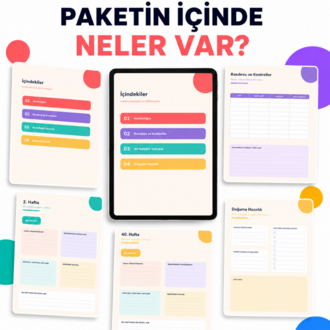 40 Haftalık Dijital Hamilelik Ajandası – Hiperlinkli 50 Sayfa PDF Gebelik Takip Planlayıcısı