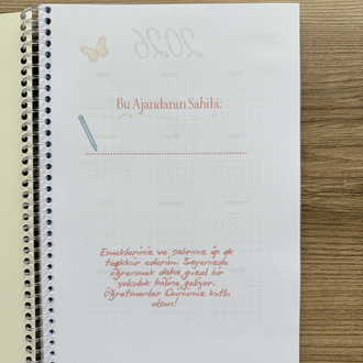 Çiçek Desenli Defter ~ Kişiye Özel