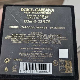dolce gabbana velvet black patchouli edp 10 ml 