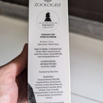 zoologist civet extrait de parfum 10 ml 