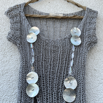 silver mist knit top (S-M)