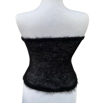 fuzz strapless top & arm warmers (S-M)