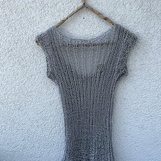 silver mist knit top (S-M)