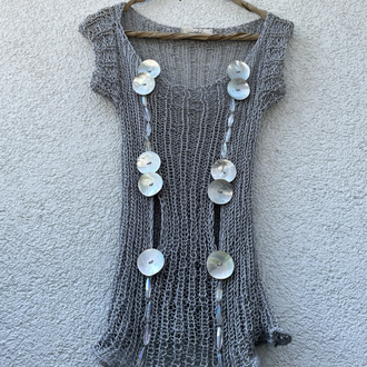 silver mist knit top (S-M)