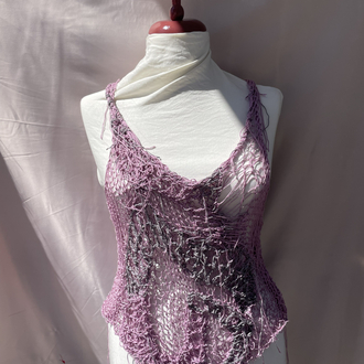 distressed notrbabe top (S-M)