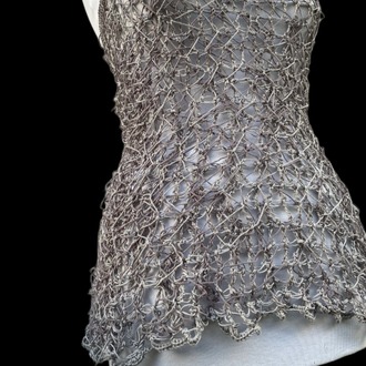 distressed strap top (S-M)