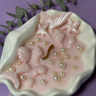Pembe Kuvars İstiridye Mum