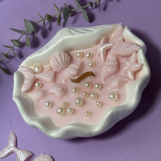Pembe Kuvars İstiridye Mum