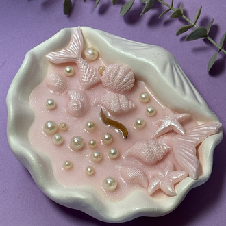 Pembe Kuvars İstiridye Mum
