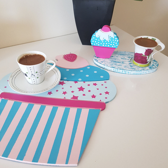 Cupcake Supla & Kahve Sunumluğu Set