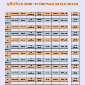 Hedef Lise Planlama Defteri-Benim Hikayem