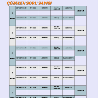 Hedef Üniversite Sayısal Öğrencileri için Planlama Defteri-Benim Hikayem