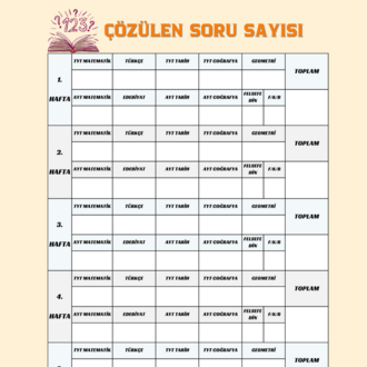 Hedef Üniversite Eşit Ağırlık Öğrencileri için Planlama Defteri-Benim Hikayem