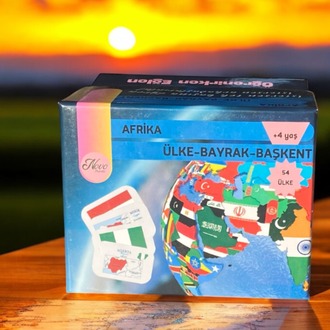 Afrika Ülkeleri-Harita-Bayrak-Başkent Kartları