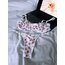 Kırmızı kalp tül seksi bra set takım