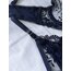 Lacivert çiçek detaylı bra set