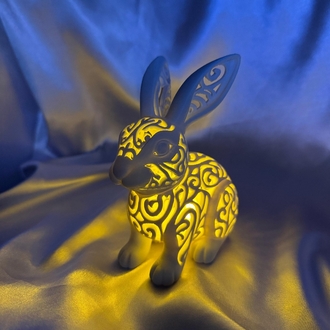 Işıklı Tavşan Biblo | Tealight LED Dekor
