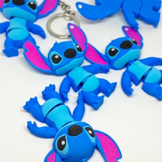 Sevimli Stitch (Eklemli) Anahtarlık