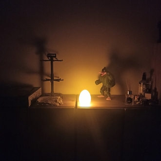 Yumurta Tasarım Tavşan Figürlü Gece Lambası