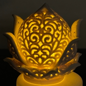 Işıklı Lotus Biblo | Tealight LED Dekor