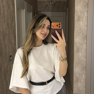 Kemer detaylı bluz
