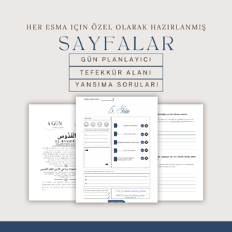 99 Esma Günlüğü – Manevi Tefekkür ve Yazma Günlüğü | Üçüncü Günlük