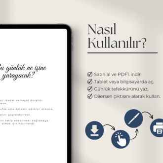 99 Esma Günlüğü – Manevi Tefekkür ve Yazma Günlüğü | Birinci Günlük