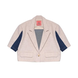 Kot Detaylı Crop Ceket