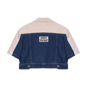 Kot Detaylı Crop Ceket