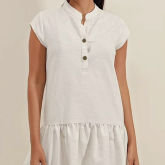 Keten Mini Elbise