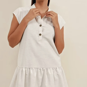 Keten Mini Elbise