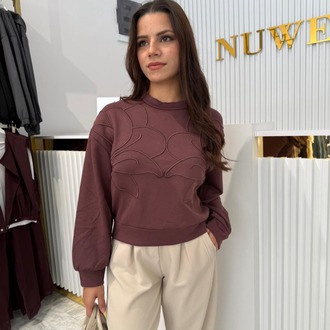 Kabartma Nakışlı Oysho Sweatshirt