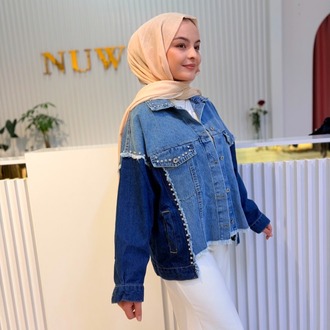 Yeni Sezon Taş Detay Kot Ceket (NU165)