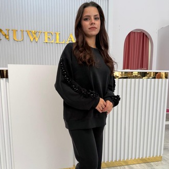 Kolları Fırfırlı Dökümlü Modal Kumaş Takım