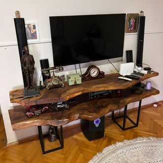 CEVİZ TV ÜNİTESİ ( TEK PARÇA )