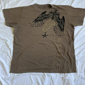 Açık kahverengi retro redemption cross cyber Grunge unisex t-shirt