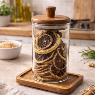 Mien 330 ml Akasya Kapaklı Cam Baharatlık – Saklama Kavanozu – Tekli