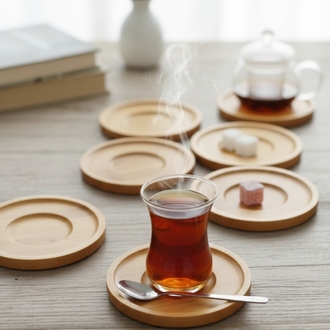 Bambu 6 lı Çay tabağı