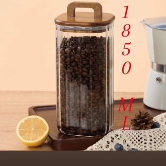 Mien Akasya Kapaklı Cam Kavanoz 1850 ML–Büyük Boy Saklama Kabı