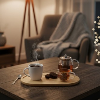 Bambu 2 Alanlı Oval Altlık- Minimalist ve Çok Yönlü Oval Altlık
