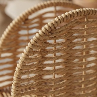 Mien Oval Rattan Peçetelik – Doğal, Dekoratif & Sunumluk