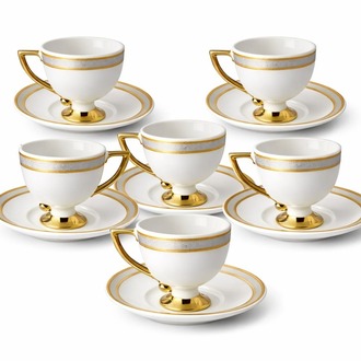 Buenos 6 Kişilik Gold Detaylı Kahve Fincanı Takımı
