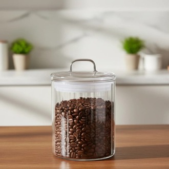 Mien 1000 ml Cam Kapaklı Kavanoz –Şeffaf Bakliyat, Baharat & Kuru Gıda Saklama Kabı