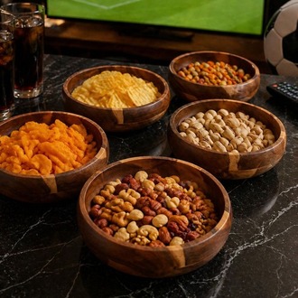 Mien 3'lü Akasya Kase Seti- 3lü Akasya Salata Bowl Kase Seti