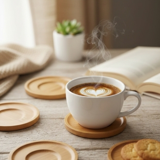 Bambu 6 lı Çay tabağı