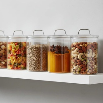 Mien 1000 ml Cam Kapaklı Kavanoz –Şeffaf Bakliyat, Baharat & Kuru Gıda Saklama Kabı