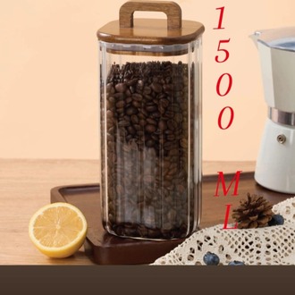 Mien Akasya Kapaklı Cam Kavanoz 1500 ML –Büyük Boy Saklama Kabı–